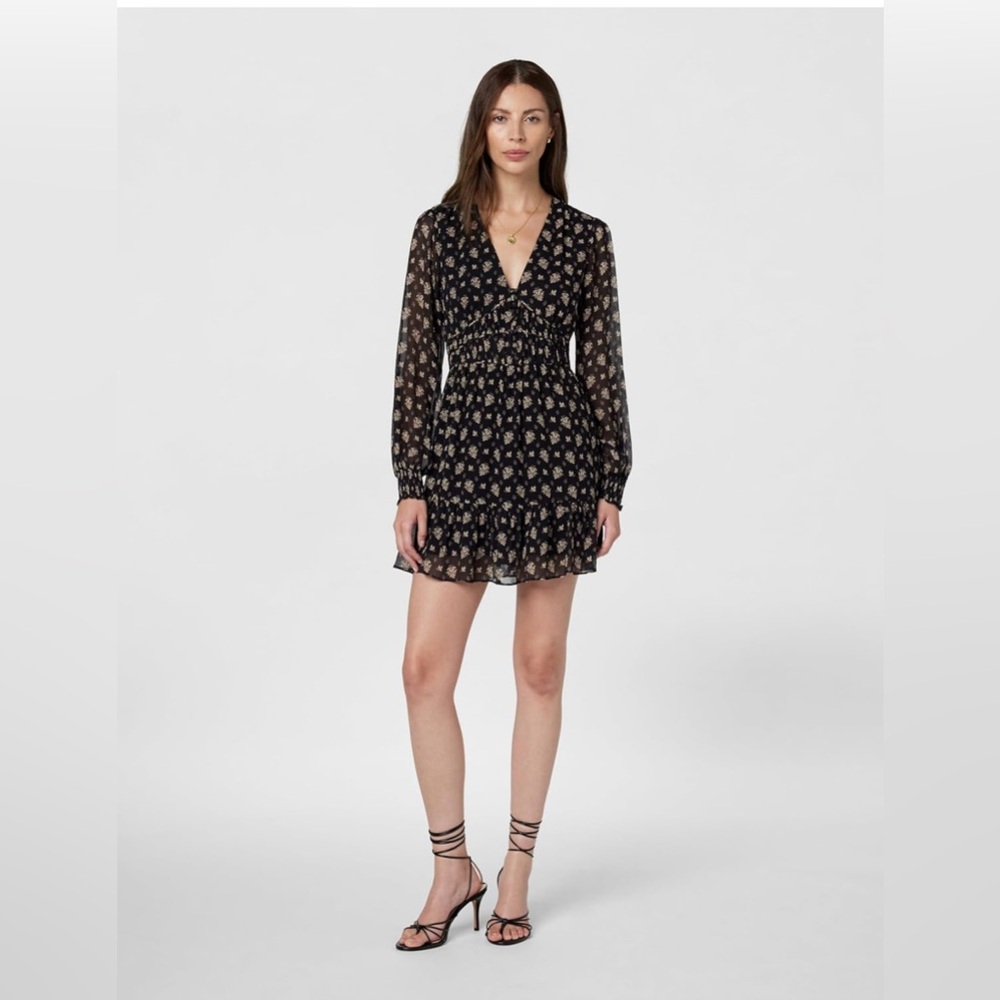 Paige Elegant Black Floral Dress size 0